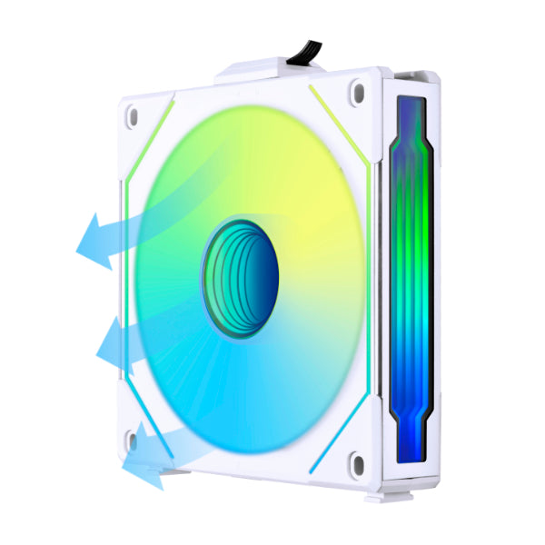 Lian Li 聯力 UNI FAN R12SL LED WIRELESS 120mm Reverse Blade反向扇葉 積木風扇 黑 / 白 Single / 3 Pack