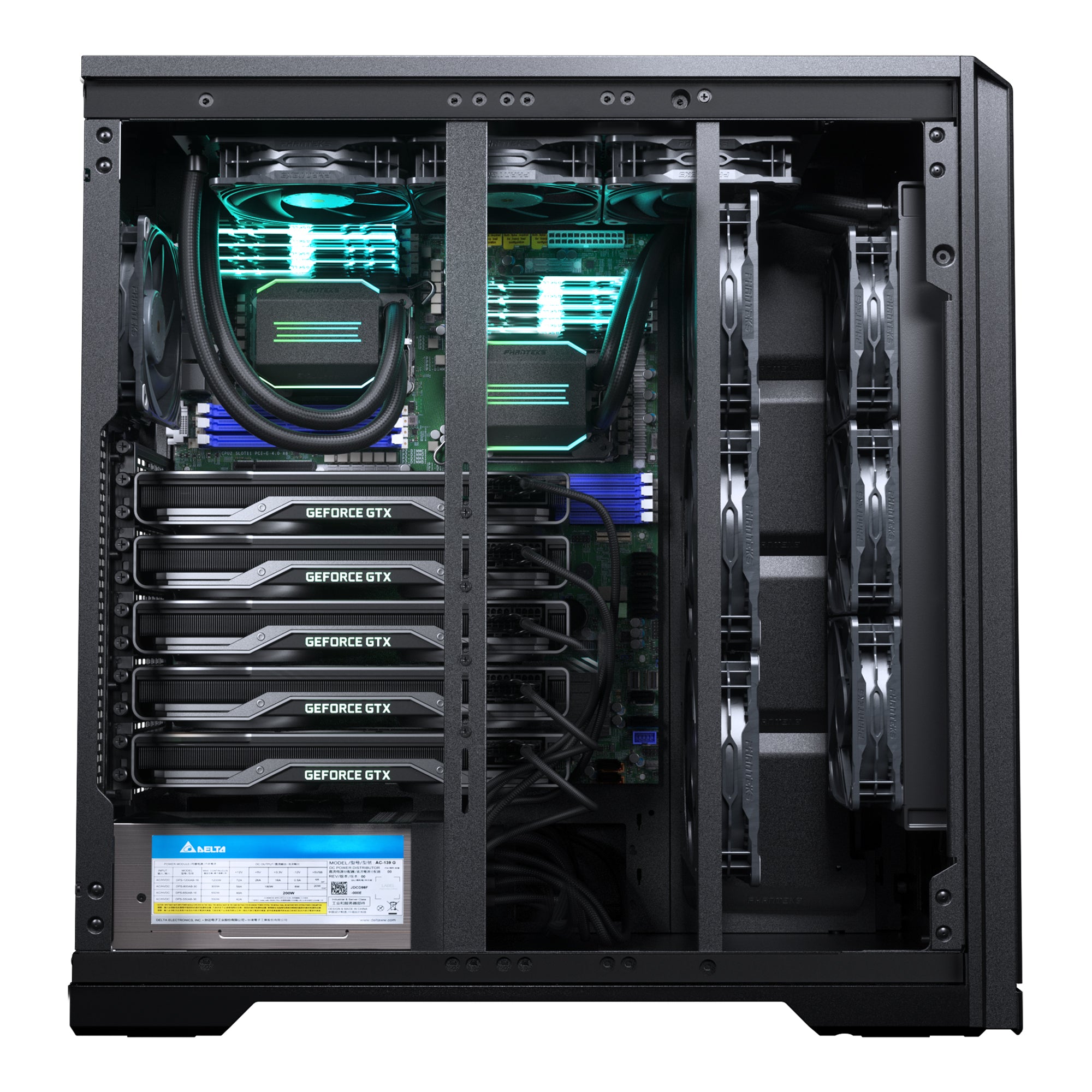 Phanteks Enthoo Pro 2 SERVER EDITION e-ATX Case 全塔機箱 Closed panel (PH-ES620PC_BK02)