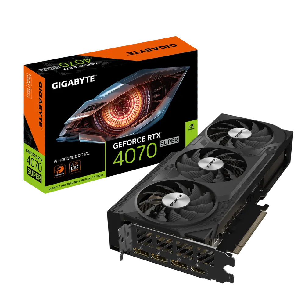 【父親節獻禮】GIGABYTE 技嘉 WINDFORCE GeForce RTX 4070 SUPER OC 顯示卡 12GB GDDR6X