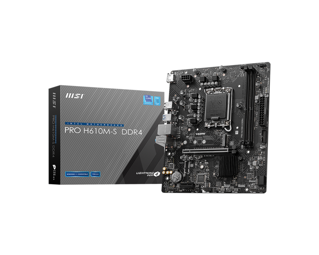 【父親節獻禮】MSI 微星 PRO H610M-S D4 Micro-ATX 主機板 (DDR4)
