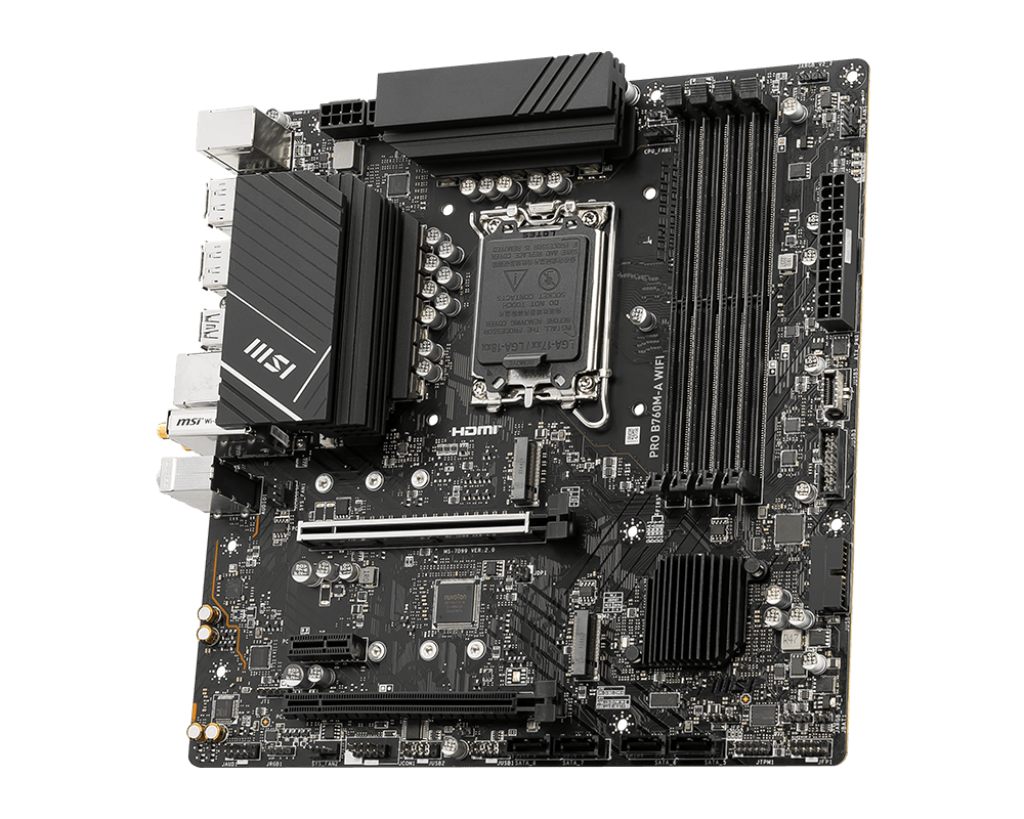 MSI 微星 PRO B760M-A WIFI Micro-ATX 主機板 (DDR5)