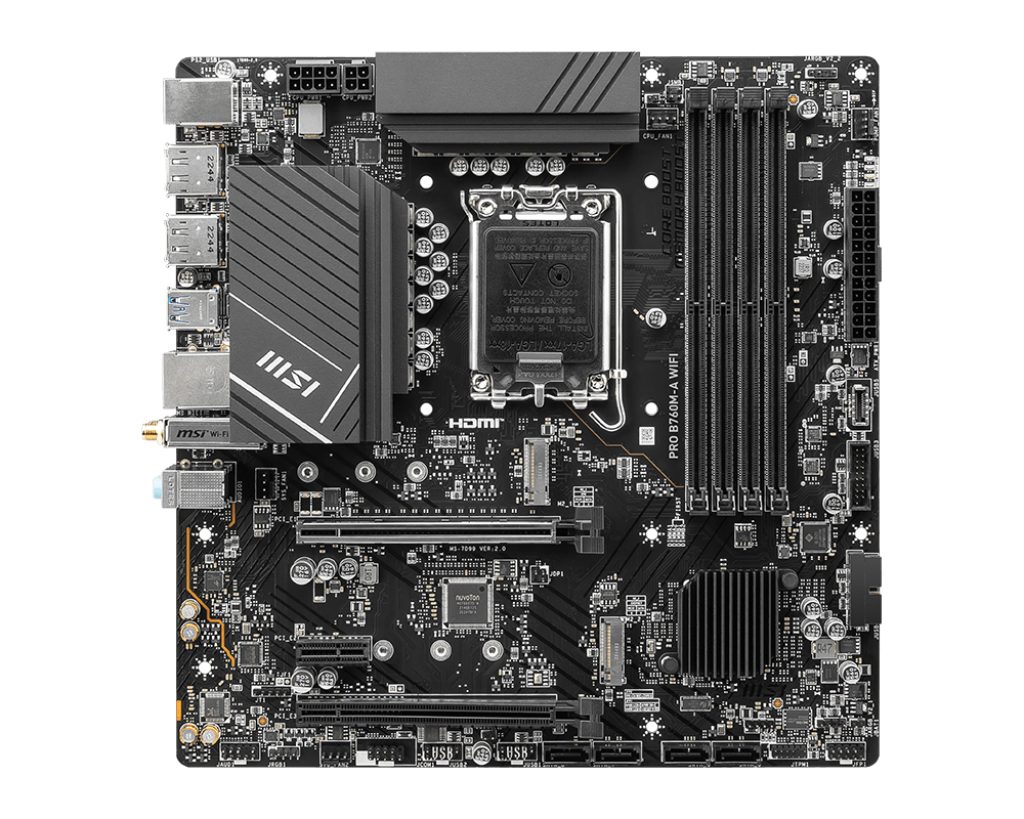 MSI 微星 PRO B760M-A WIFI Micro-ATX 主機板 (DDR5)