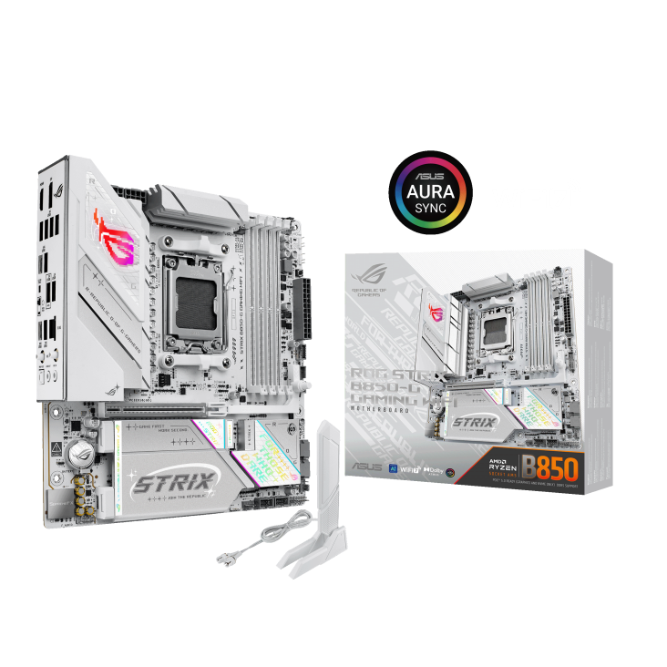 ASUS 華碩 ROG STRIX B850-G GAMING WIFI MATX 白色主機板 (DDR5)