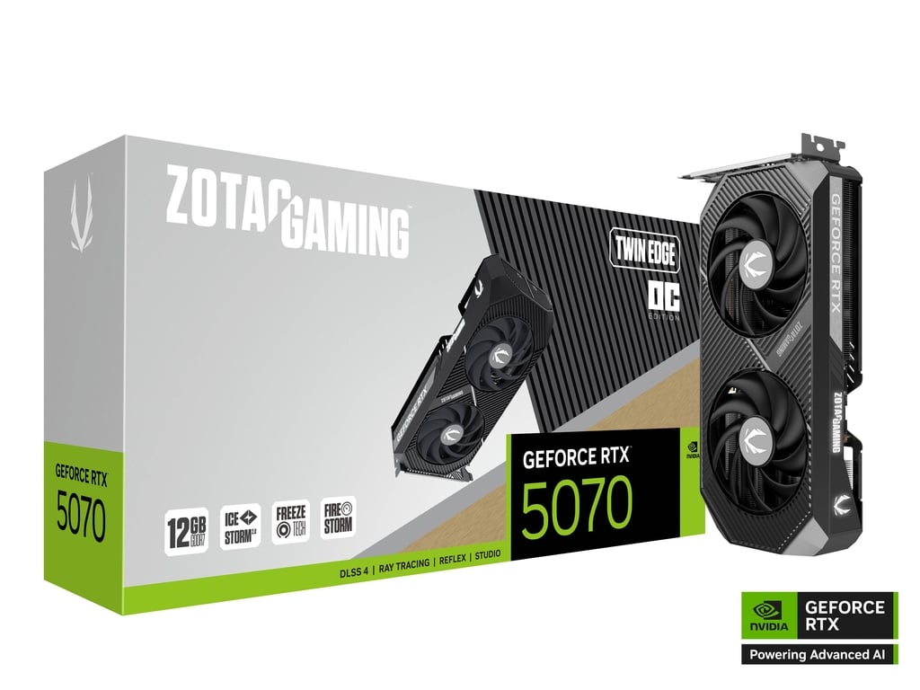 ZOTAC GAMING GeForce RTX 5070 Twin Edge 12GB OC 顯示卡