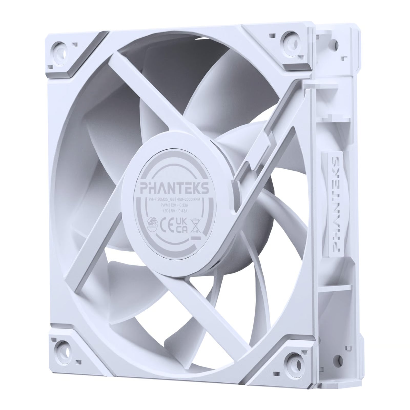 Phanteks 追風者 M25-120 GEN2 DRGB 120mm 單風扇 - White 白色