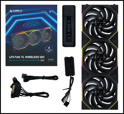 LIAN LI 聯力 UNI FAN TL120 Wireless 120mm 3 in 1 風扇套裝 - Black 黑色