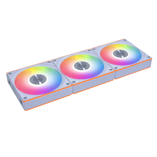 LIAN LI UNI FAN CL Wireless Reverse Blade 120mm 3 in 1 反向風扇套裝 - White 白色