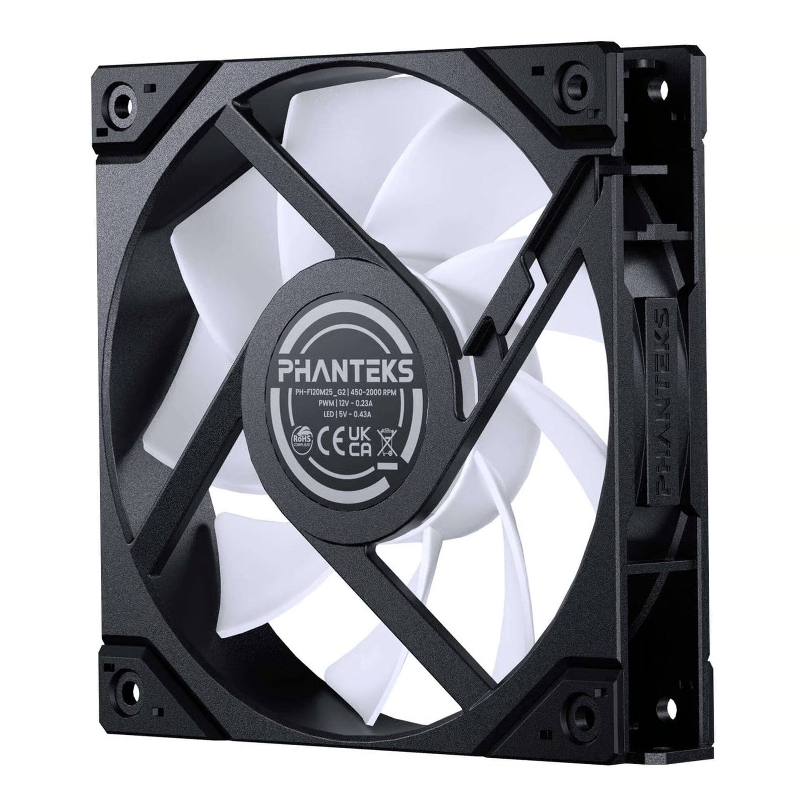 Phanteks 追風者 M25-120 GEN2 DRGB 120mm 單風扇 - Black 黑色