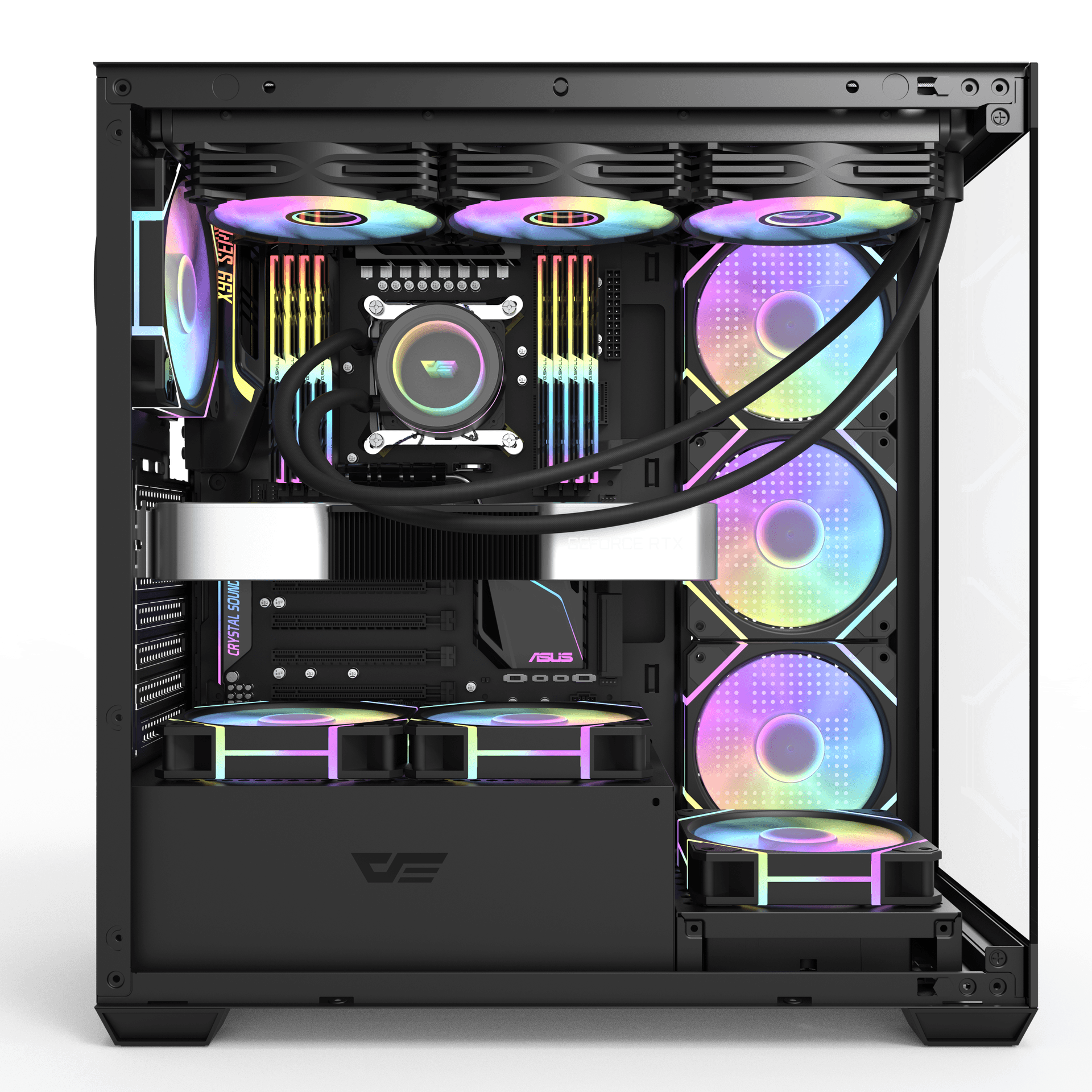 【跟四把風扇】DARKFLASH DS900 Glass窄身全海景 MID-TOWER ATX CASE