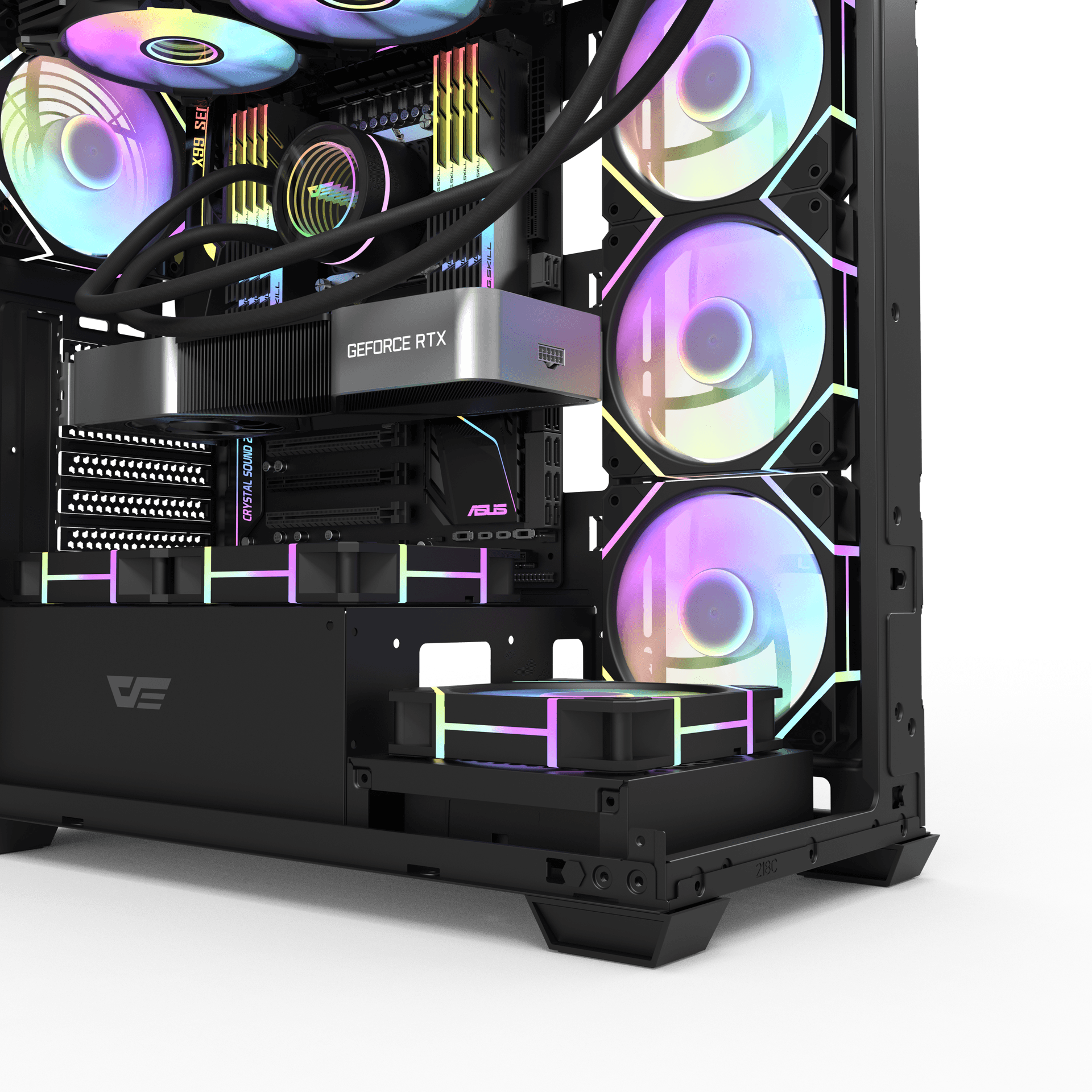 【跟四把風扇】DARKFLASH DS900 Glass窄身全海景 MID-TOWER ATX CASE