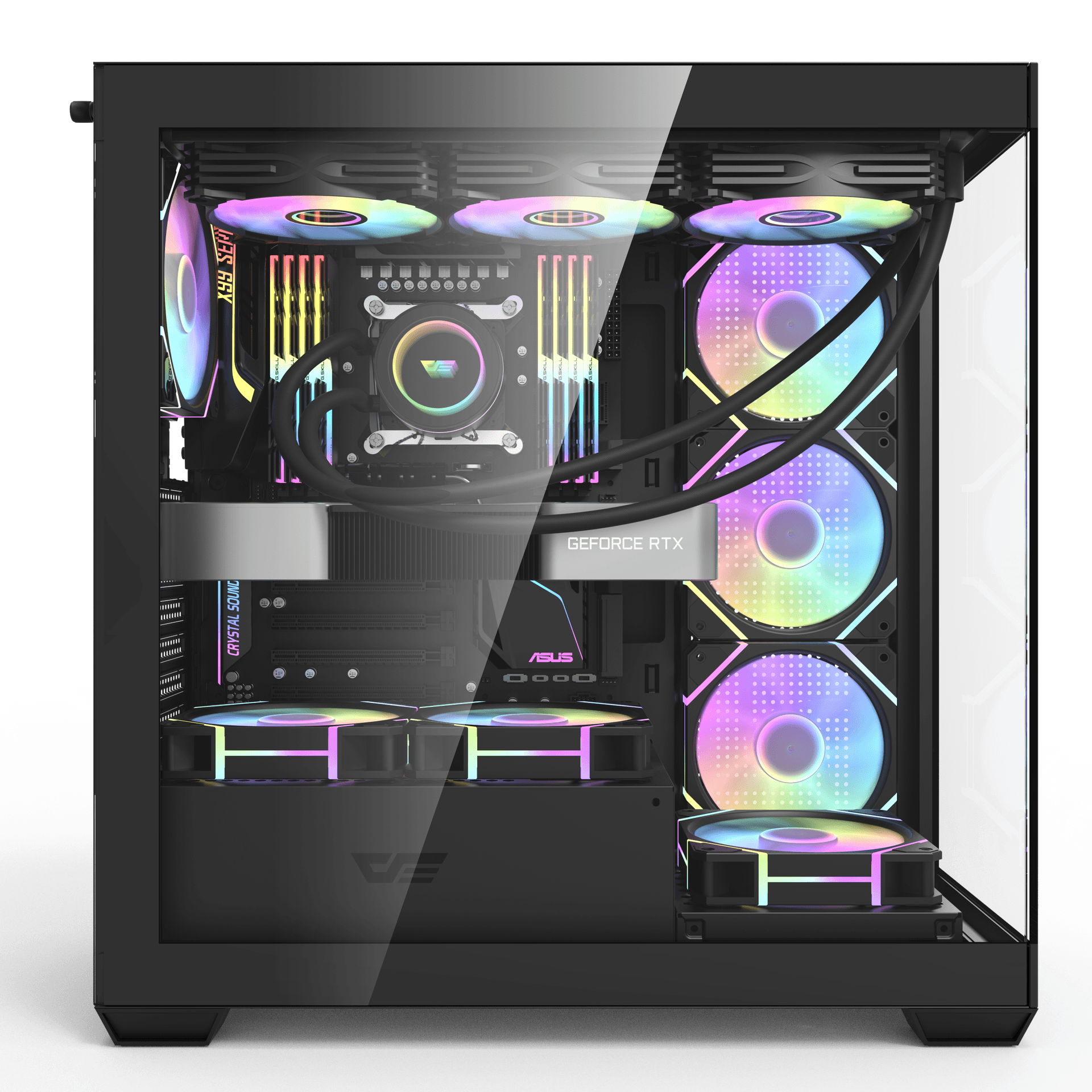 【跟四把風扇】DARKFLASH DS900 Glass窄身全海景 MID-TOWER ATX CASE