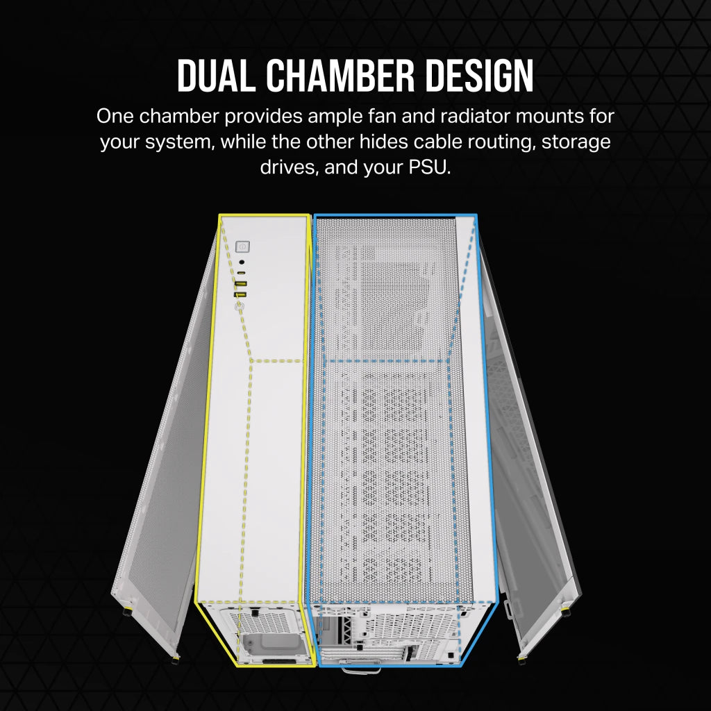 CORSAIR 2500D Airflow MATX 中塔機箱 強化玻璃 Dual Chamber