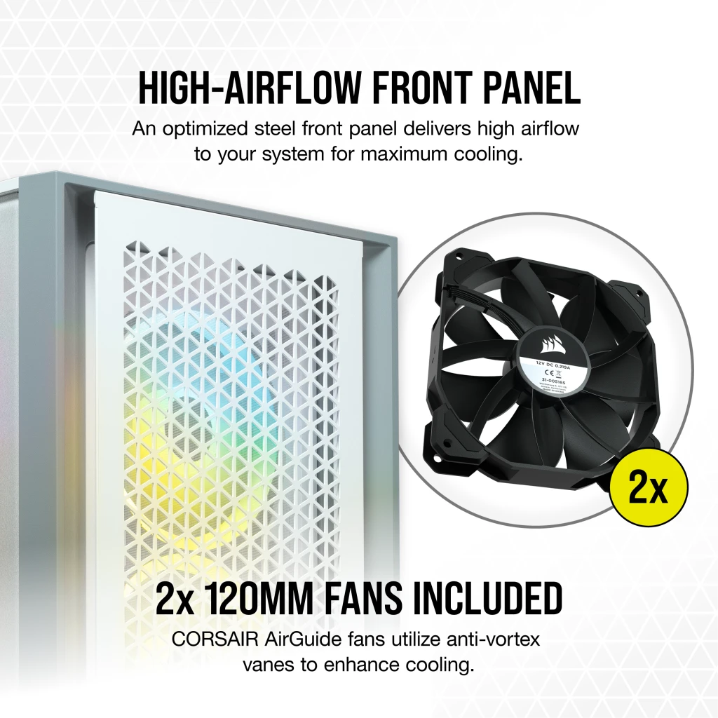 CORSAIR 4000D Airflow ATX 中塔機箱 強化玻璃