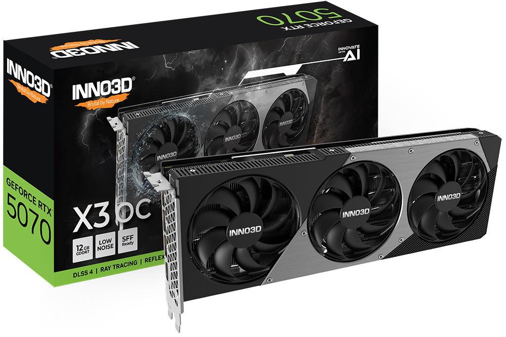 【父親節獻禮】INNO3D GeForce RTX 5070 X3 OC 顯示卡 12GB GDDR7