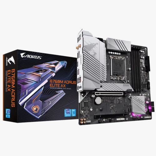 GIGABYTE 技嘉 B760M AORUS ELITE AX Micro-ATX 白色主機板 (DDR5)