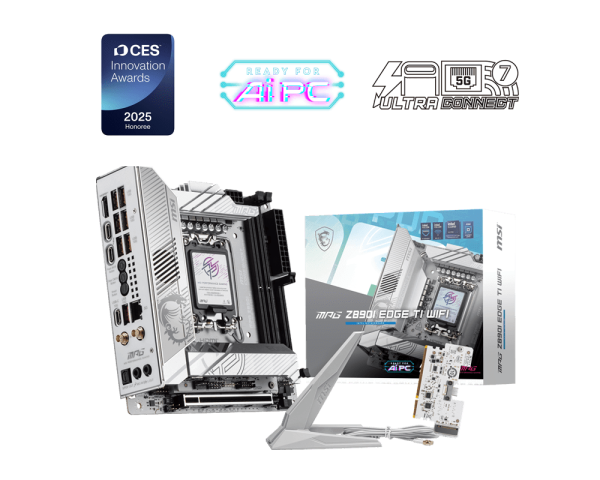 MSI 微星 MPG Z890I EDGE TI WIFI ITX 白色主機板 (DDR5)