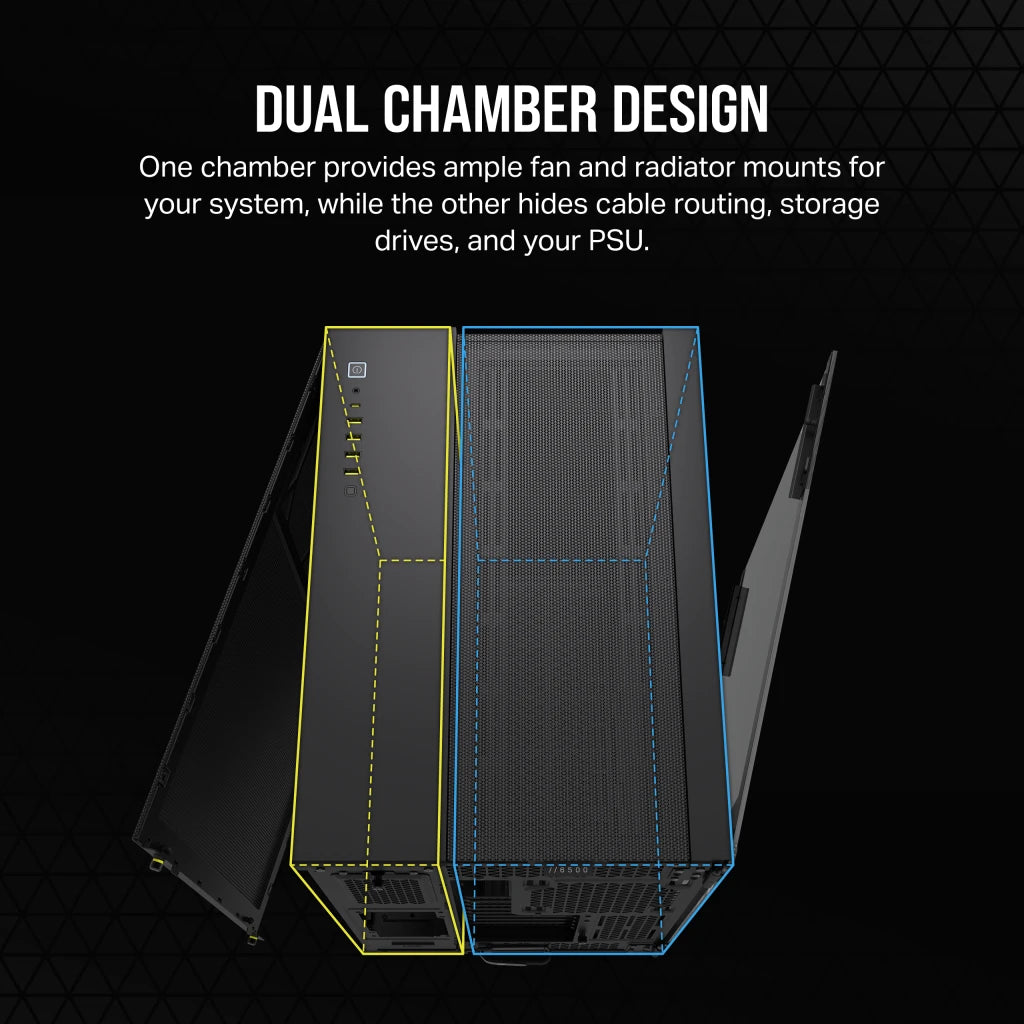 CORSAIR 6500D Airflow EATX 中塔機箱 強化玻璃 Dual Chamber