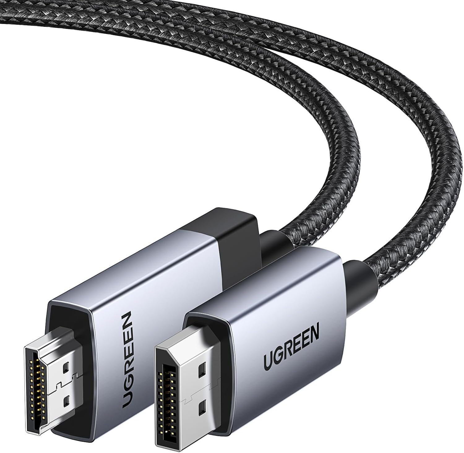 Ugreen 2M, 4K60Hz DisplayPort to HDMI Cable