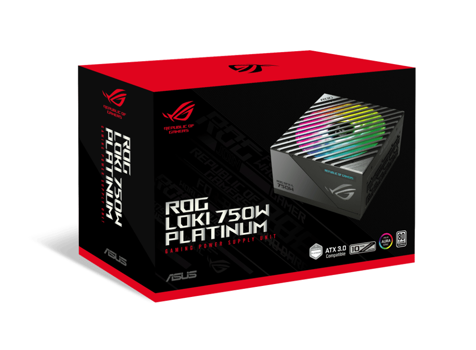 【父親節獻禮】ASUS ROG LOKI 750W 80Plus Platinum SFX-L 白金 全模組 ARGB 靜音 電源
