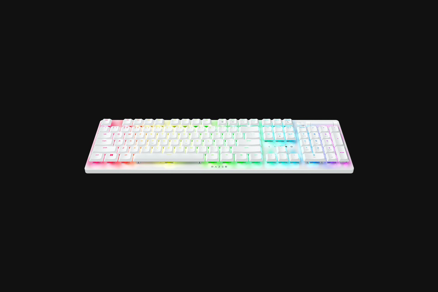 Razer DeathStalker V2 Pro - 無線矮軸光學鍵盤 (Clicky 紫軸) -白色