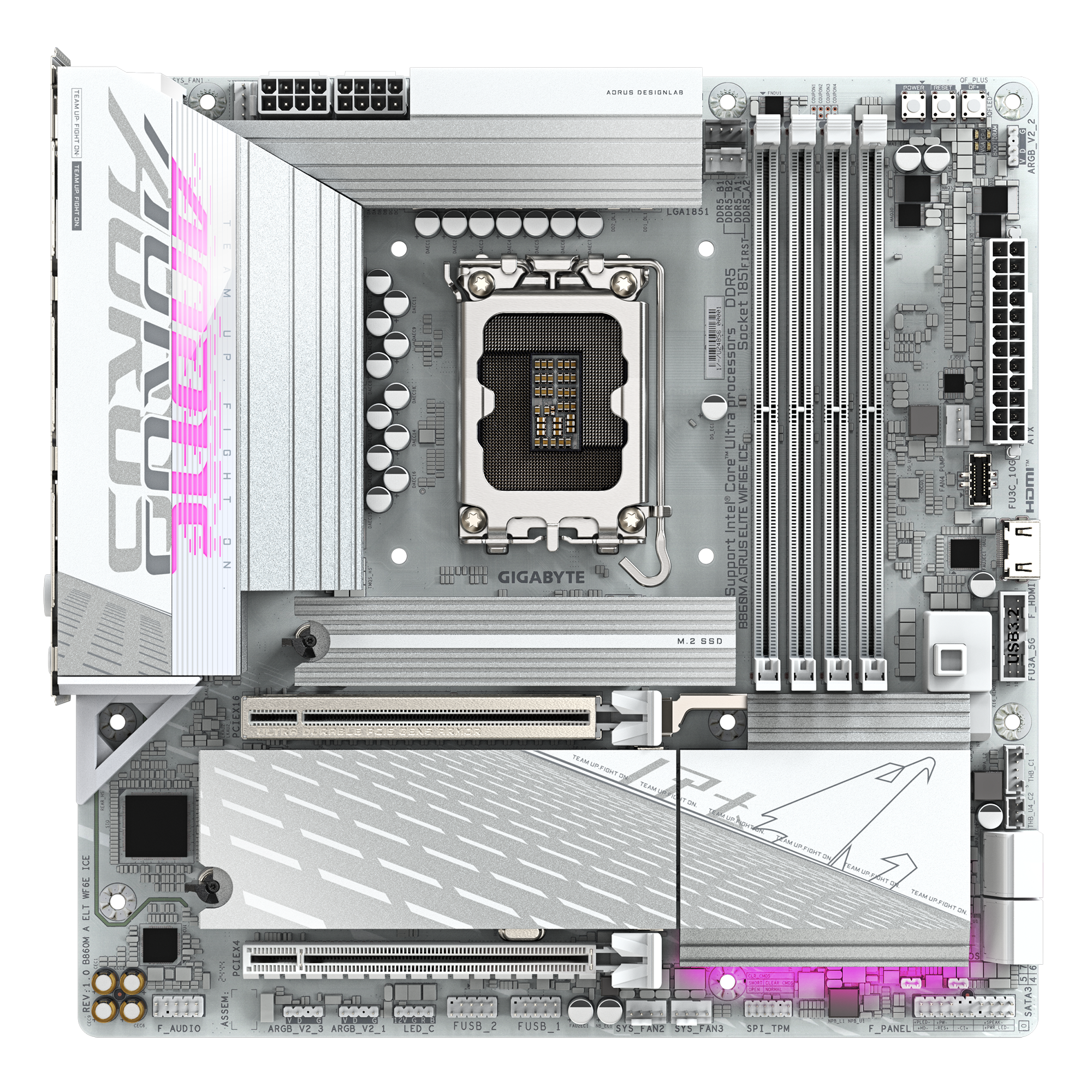 GIGABYTE 技嘉 B860M AORUS ELITE WIFI6E ICE MATX 白色主機板