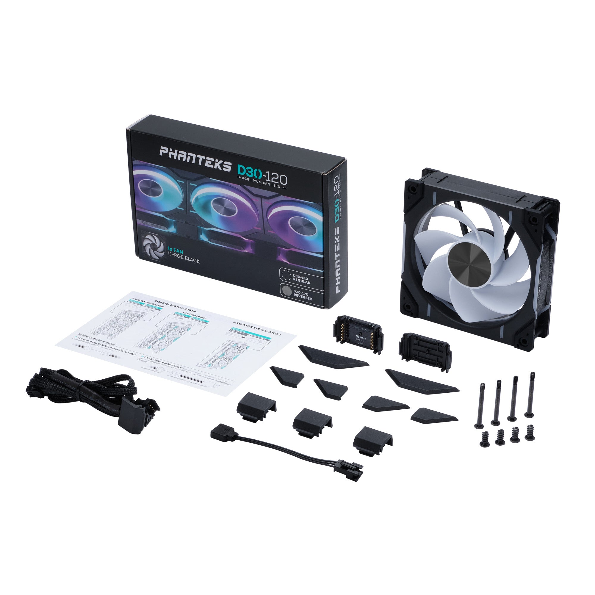 Phanteks D30-120 PWM DRGB Case Fan 機箱風扇 3年保養 反向扇葉
