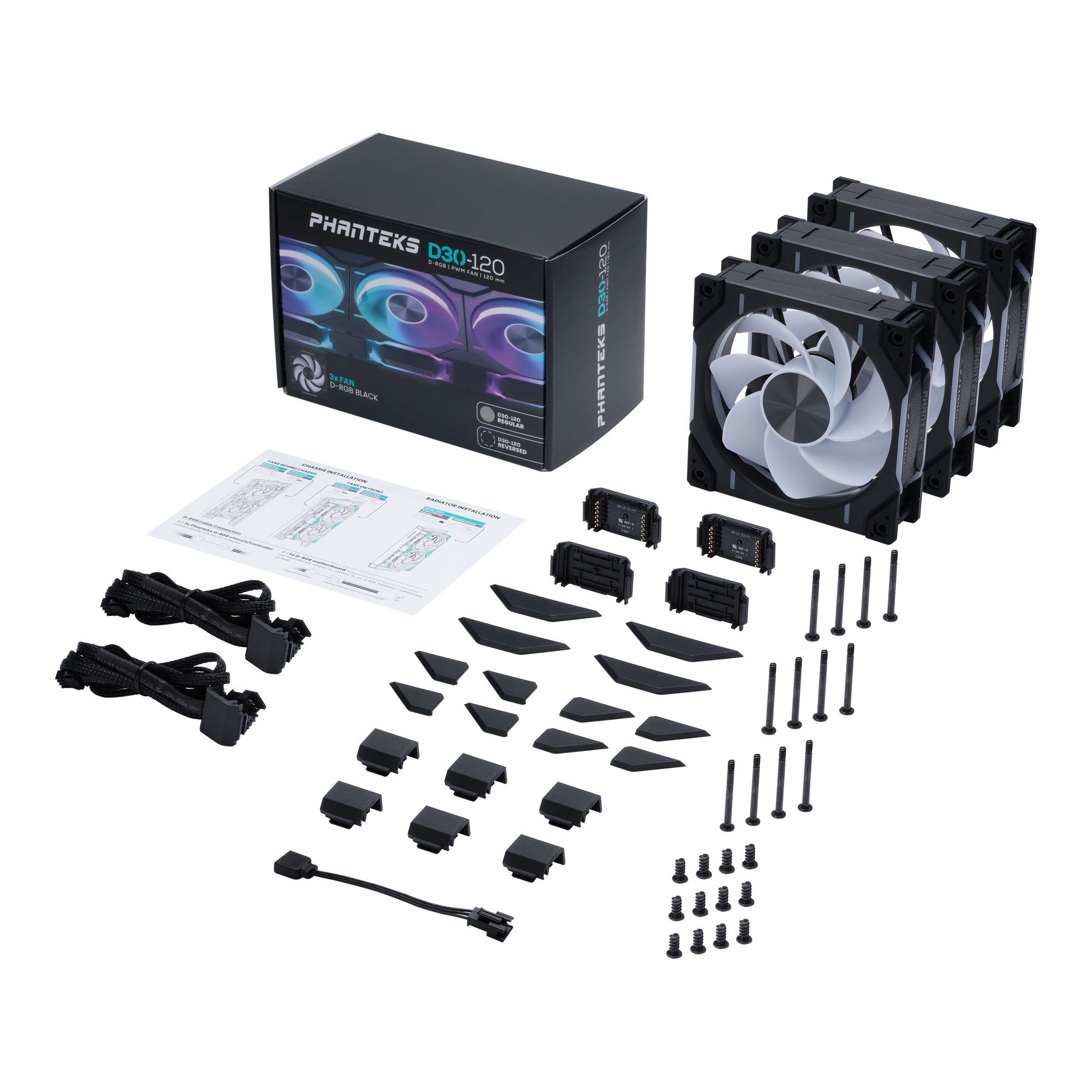 Phanteks D30-120 PWM DRGB Case Fan 機箱風扇 3年保養 反向扇葉