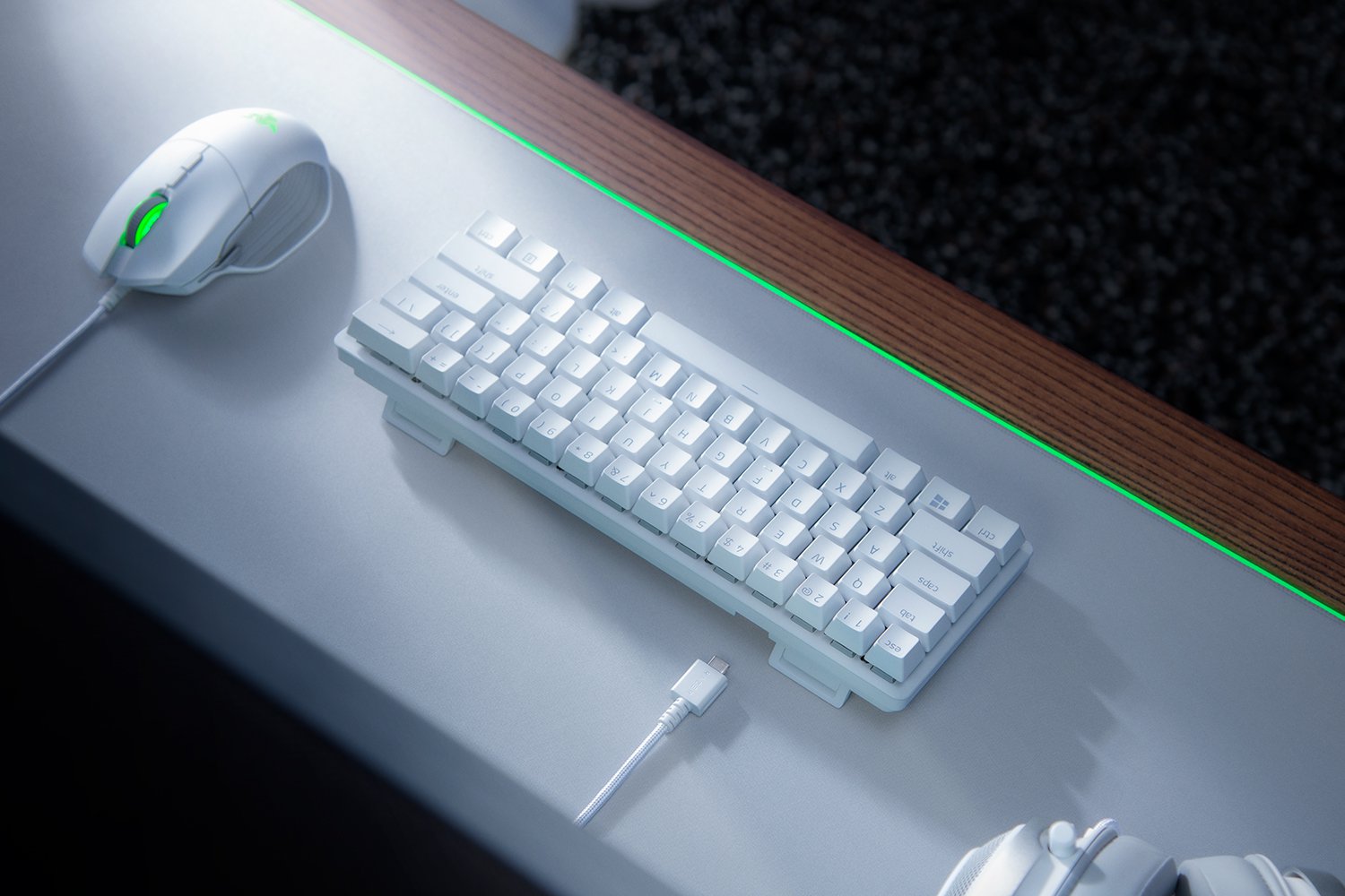 Razer Huntsman Mini - Clicky Optical Switch - US - Mercury 電競遊戲鍵盤