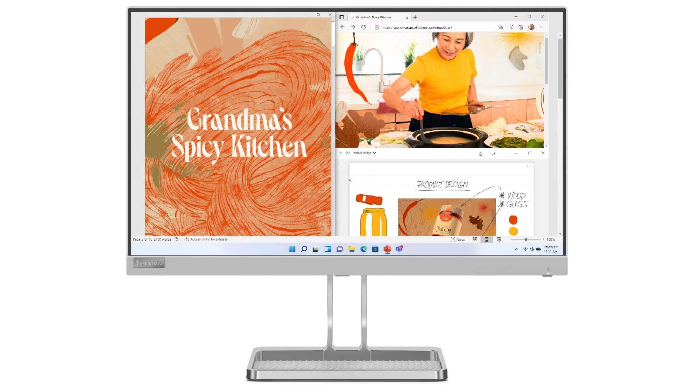 Lenovo L22i-40 67AEKACBMY-R21.5 1920 x 1080 無需在 3 面 NearEdgeless 顯示屏上縮小