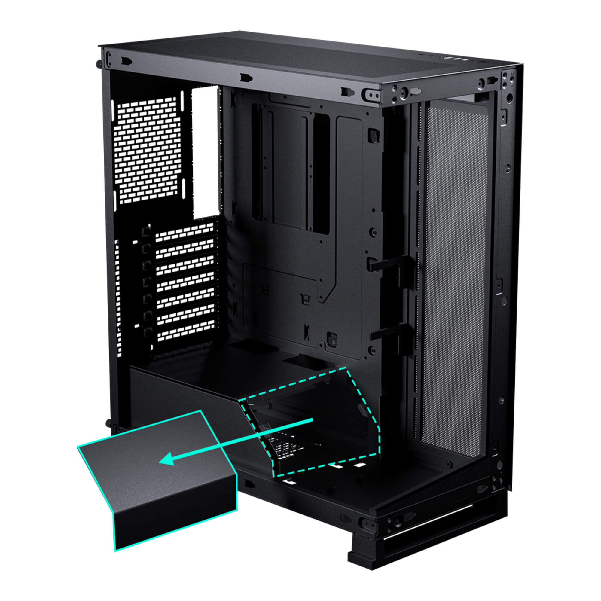 Phanteks NV5S  ATX Mid Tower Case 機箱(黑/白) (PH-NV523S)