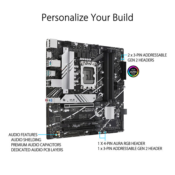 ASUS 華碩 PRIME B760M-A D4 Micro-ATX 主機板 DDR4