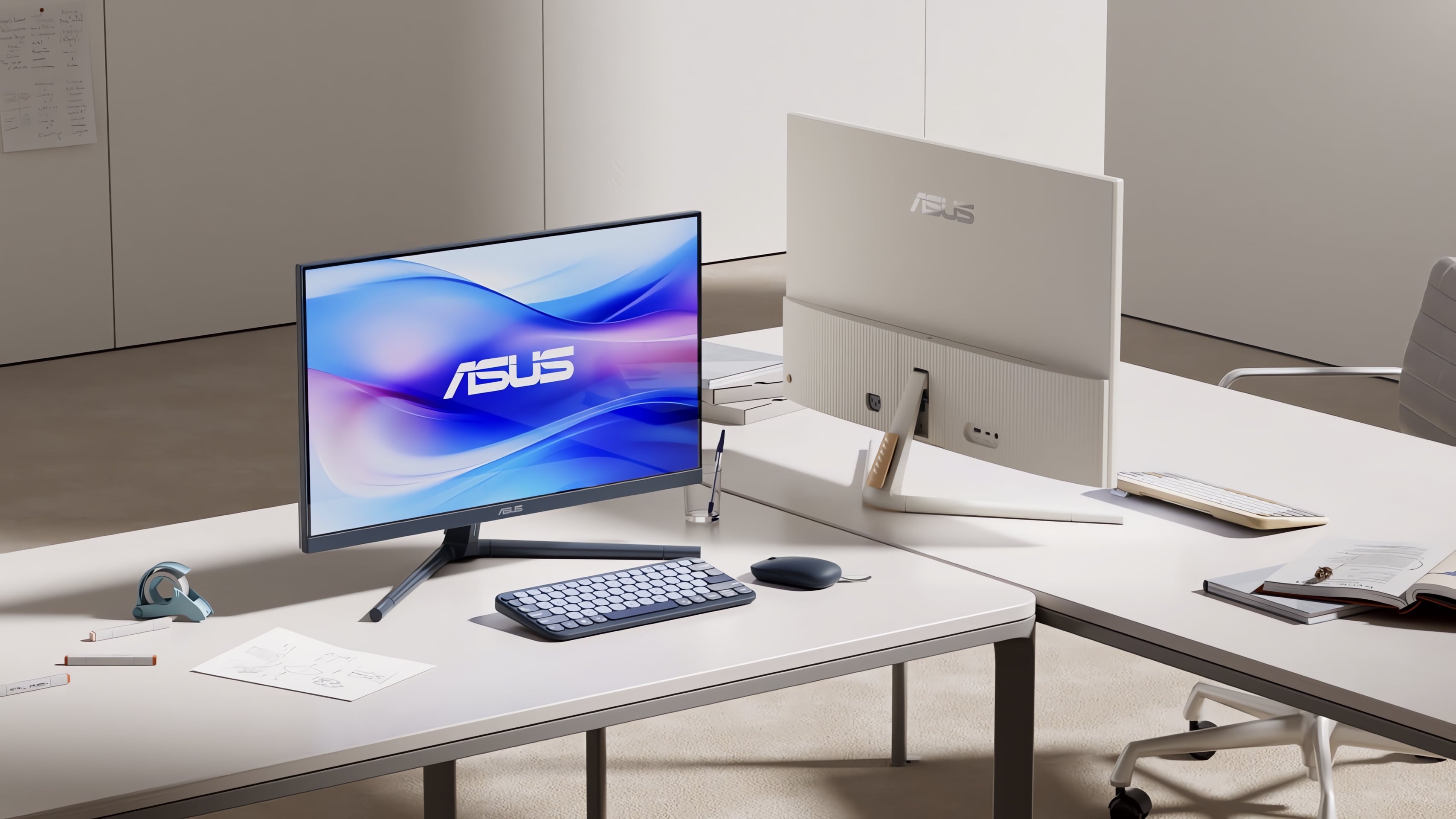 ASUS VU249CFE-BMonitor文書顯示器23.8 IPS 100Hz Full HD 1920 *10804 種顏色