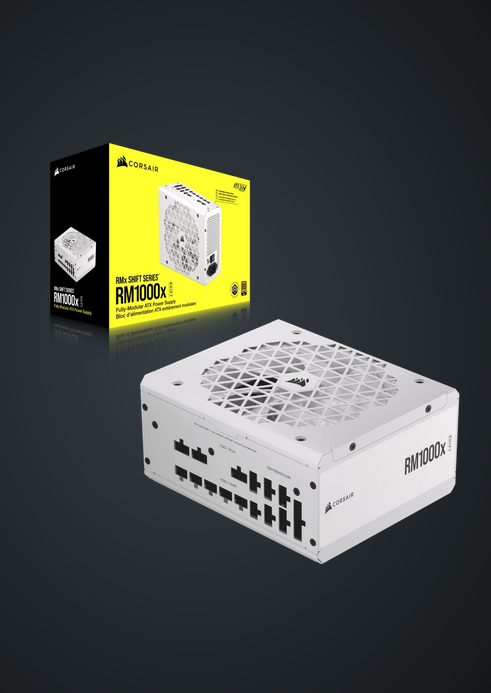 【父親節獻禮】Corsair RM1000X Shift 1000W 80Plus Gold Fully Modular ATX3.0 金牌 全模組 主機電源 (10年保用) 黑/白