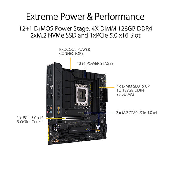 ASUS 華碩 TUF GAMING B760M-PLUS D4 Micro-ATX 主機板 DDR4