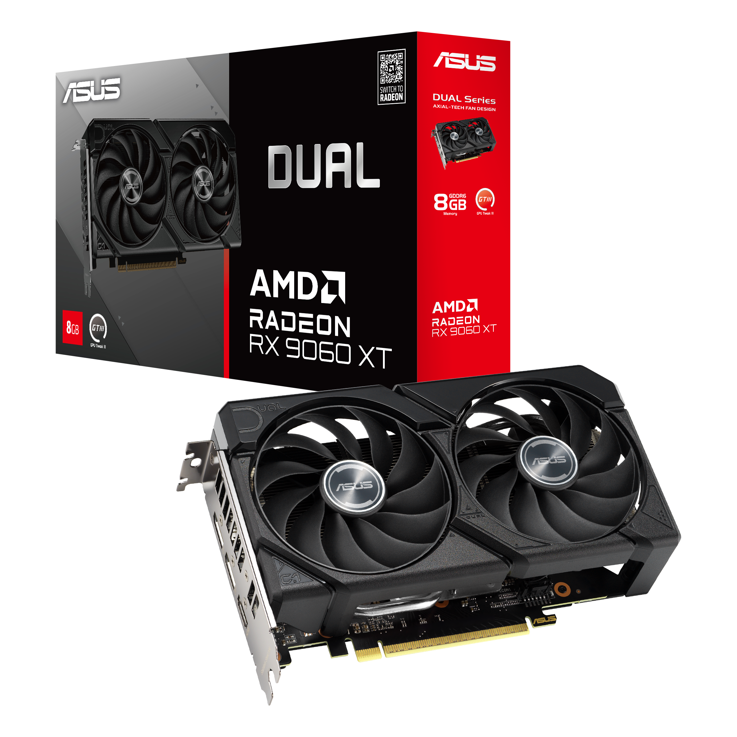 ASUS 華碩 Dual Radeon RX 9060 XT 8GB GDDR6 OC 顯示卡