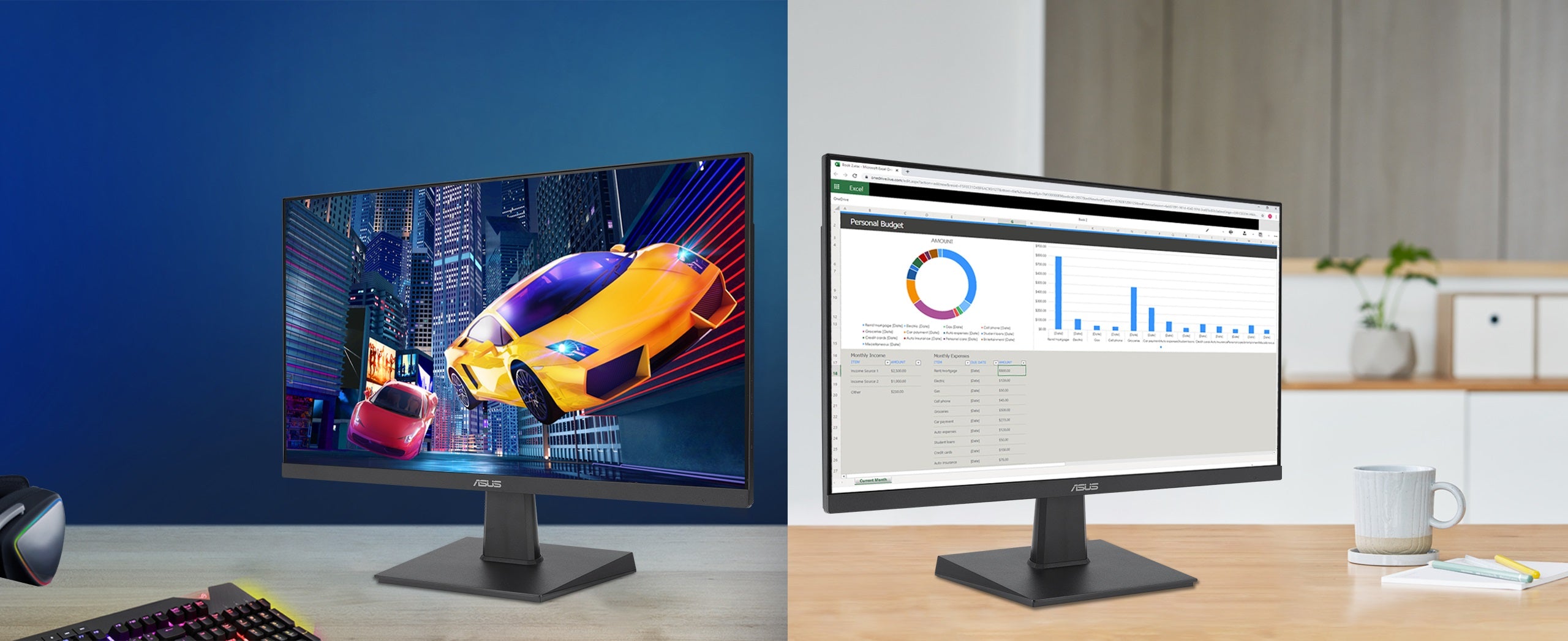 ASUS 華碩 VA27EHF 超低藍光護眼顯示器 Gaming Monitor ( 27吋 FHD 100Hz IPS Adaptive-Sync )