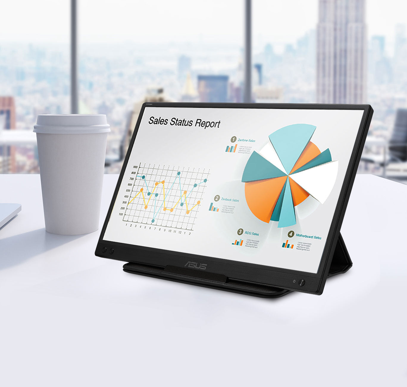 ASUS 華碩MB166C Monitor文書顯示器 15.6"Full HD 1920 *1080可攜式