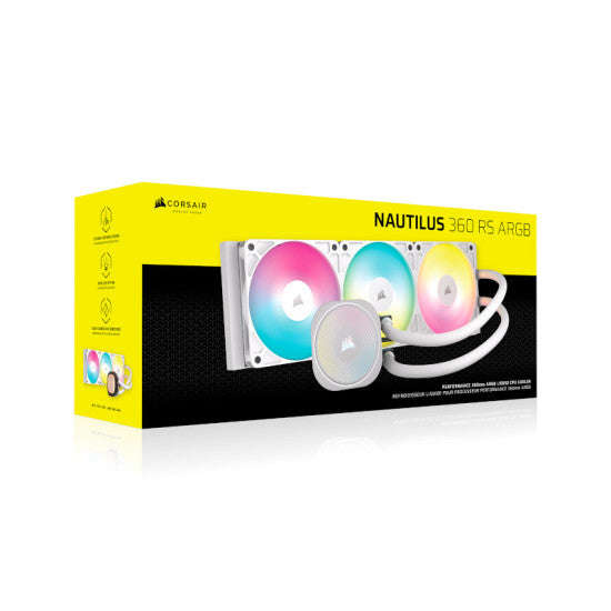 Corsair NAUTILUS 360 RS ARGB 360mm 水冷散熱器 - (黑/白)