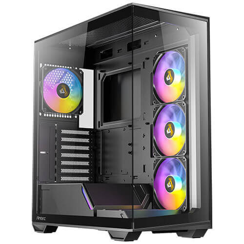 (內附4隻風扇) Antec C3 ARGB CASE ATX機箱 全景無立柱 (黑/白)