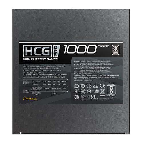 Antec HCG 1000W PRO 80 Plus Platinum ATX 3.1 全模組 主機電源