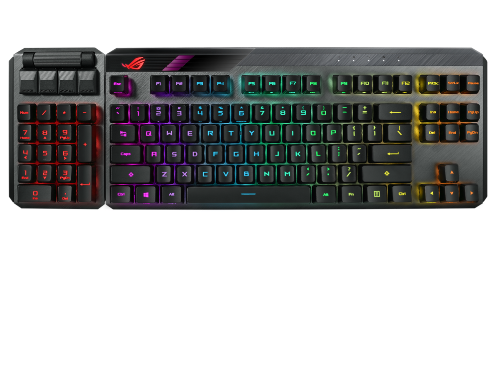 ASUS ROG Claymore II RX RGB 無線機械式鍵盤 (RX青/RX紅軸) 英文