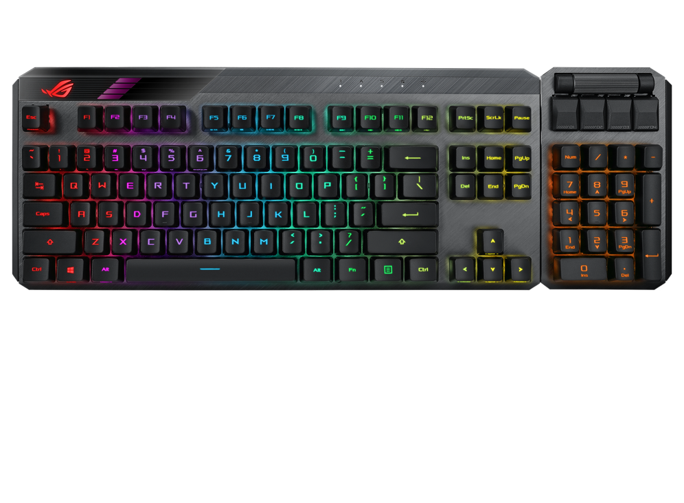 ASUS ROG Claymore II RX RGB 無線機械式鍵盤 (RX青/RX紅軸) 英文