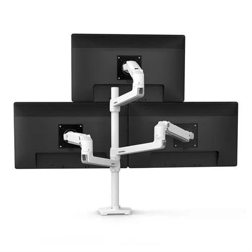 Ergotron LX 23”高桿 3個顯示器配置 台式顯示器支架