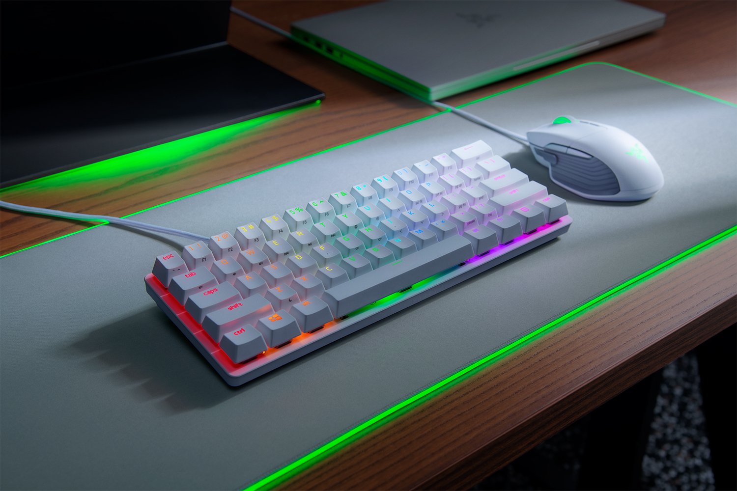 Razer Huntsman Mini - Clicky Optical Switch - US - Mercury 電競遊戲鍵盤