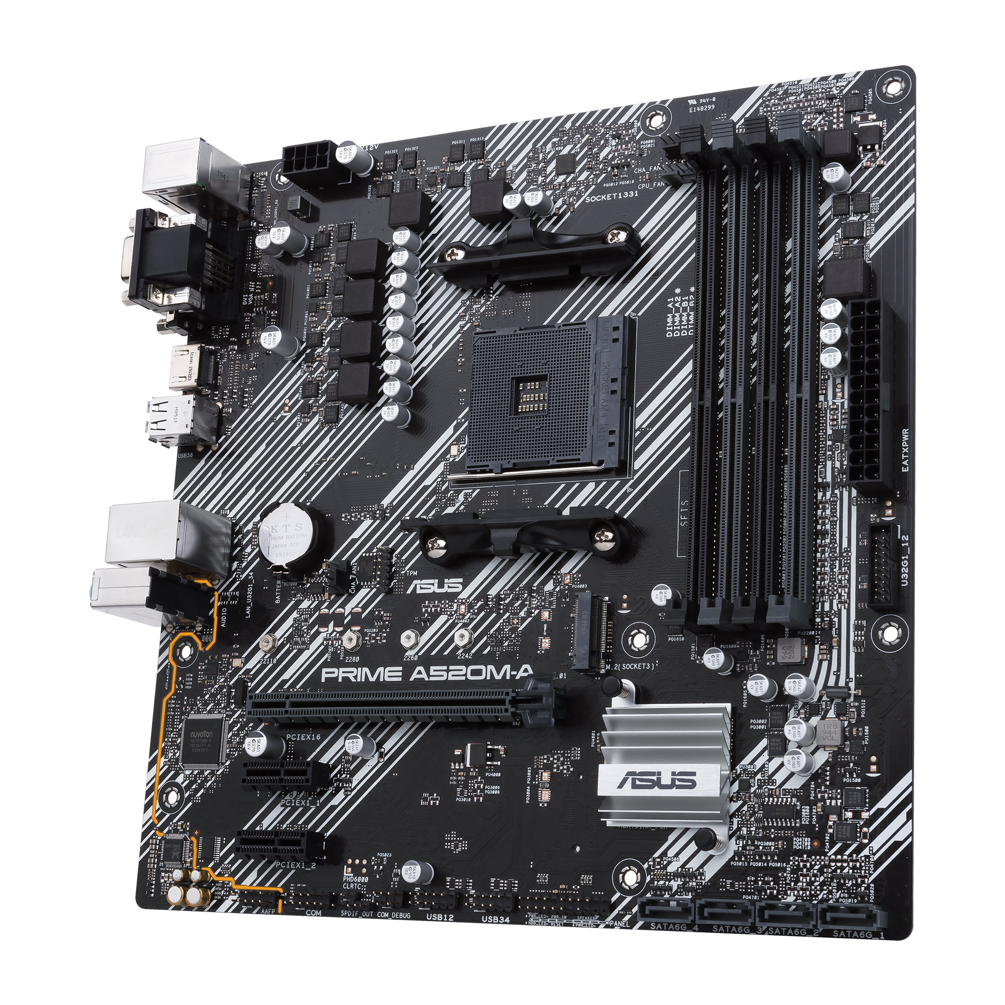 MSI 微星A520M A-PRO Micro-ATX 白色主機板 (DDR4)