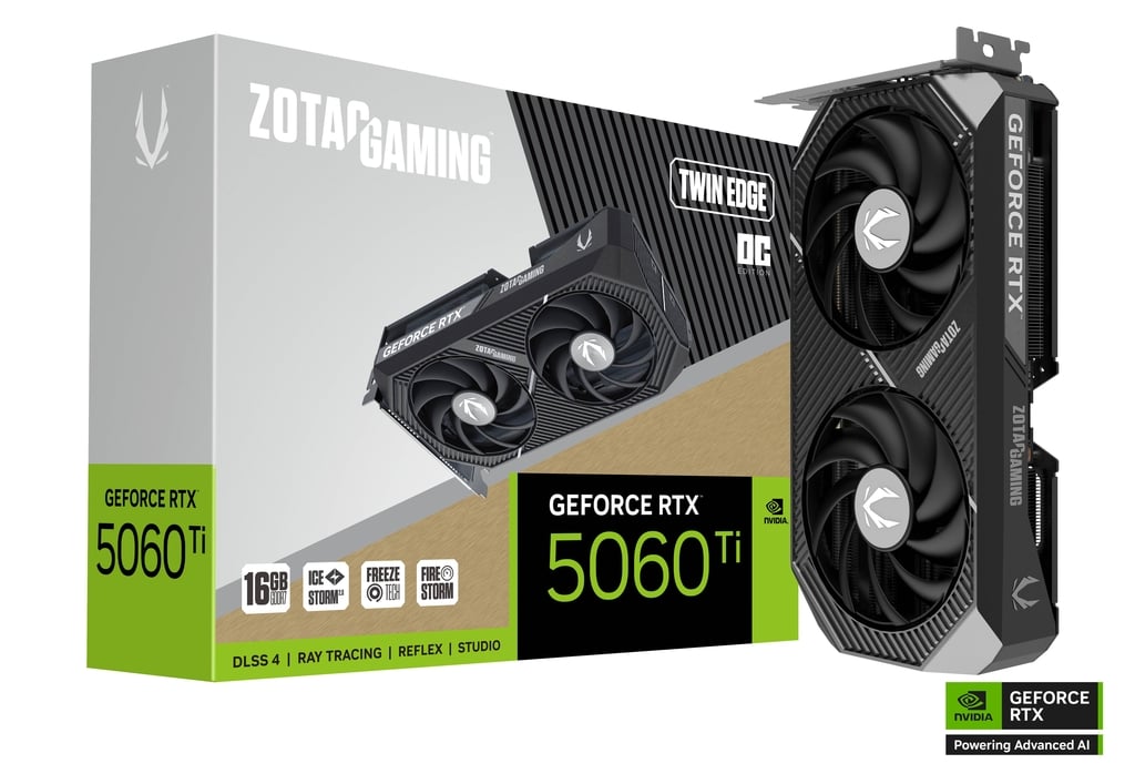 ZOTAC GAMING Twin Edge GeForce RTX 5060 Ti 16G OC 顯示卡
