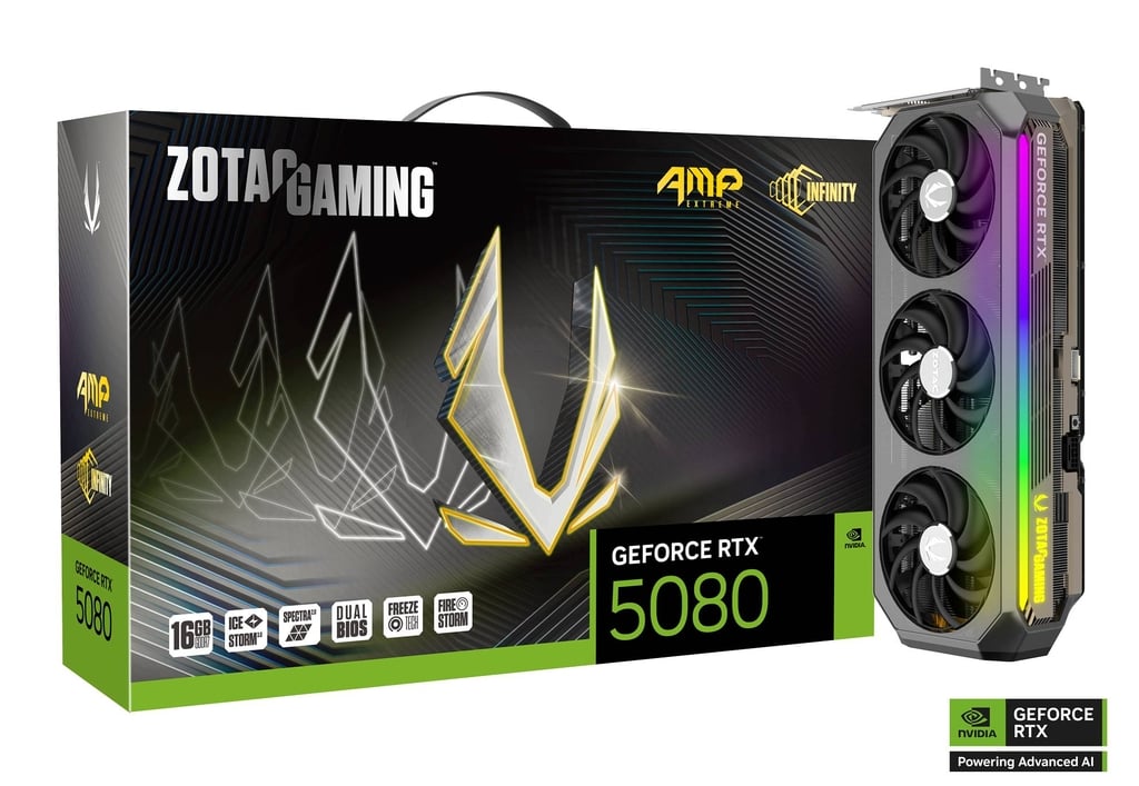 【父親節獻禮】ZOTAC GAMING GeForce RTX 5080 AMP Extreme INFINITY 16GB 顯示卡