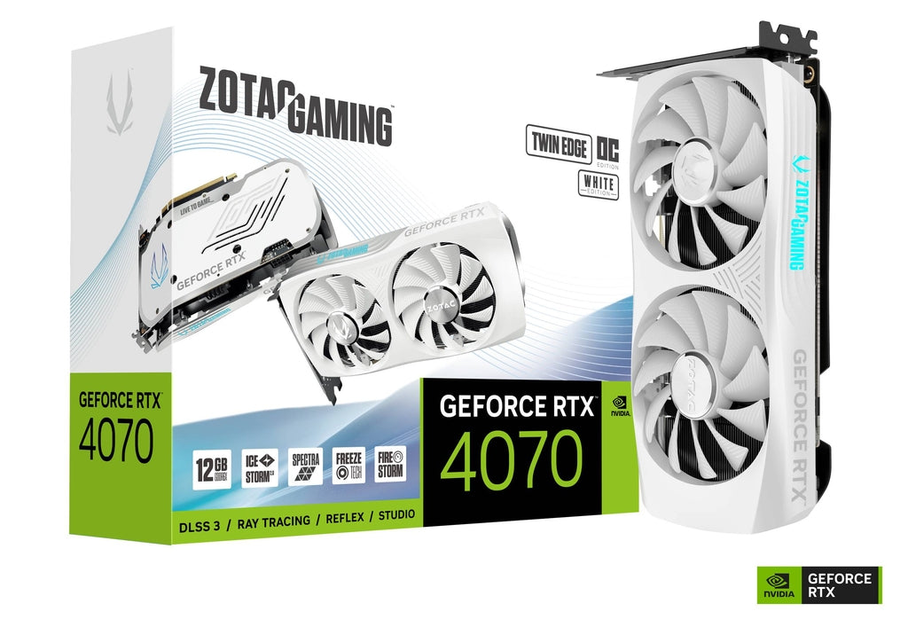 【父親節獻禮】ZOTAC GeForce RTX 4070 TWIN EDGE OC 12GB GDDR6X 黑/白色