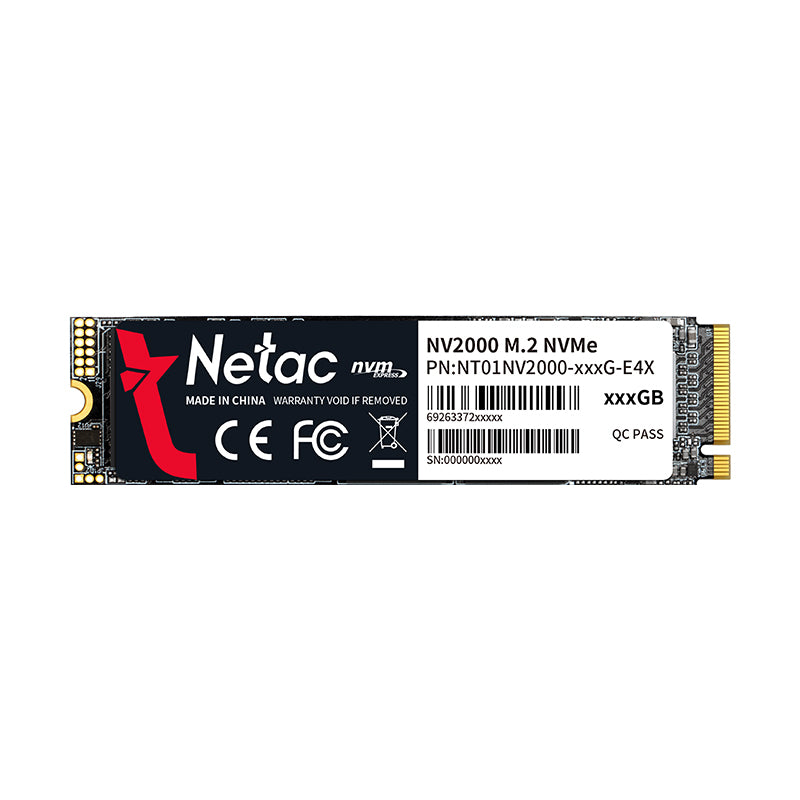 Netac NV2000 PCIe 3 x4 M.2 2280 NVMe SSD (NT01NV2000-512-E4X/ NT01NV2000-1T0-E4X)