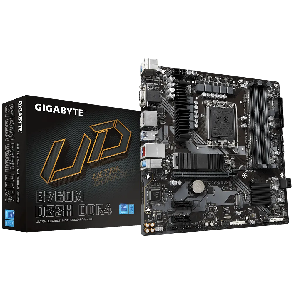 GIGABYTE 技嘉 B760M DS3H AX DDR4 Micro-ATX 主機板 (DDR4) 有WIFI